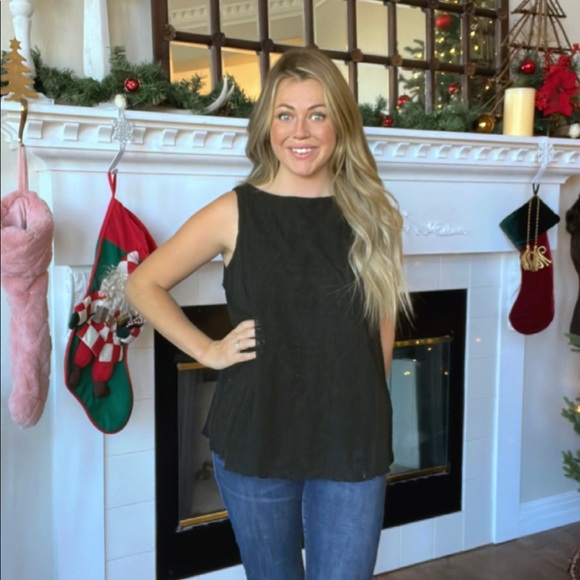 Lauren Ralph Lauren Tops - Lauren Ralph Lauren Black Lace Pattern Top Sz Medium